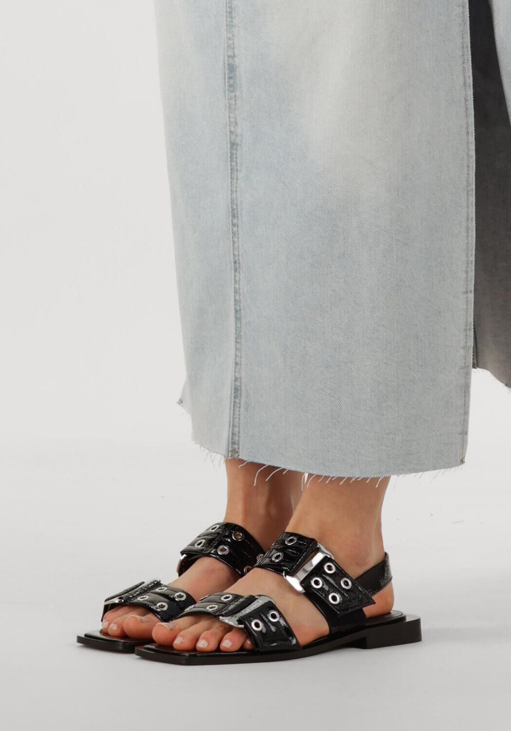 Schwarze STEVE MADDEN Flache Sandalen SARIA-E - large