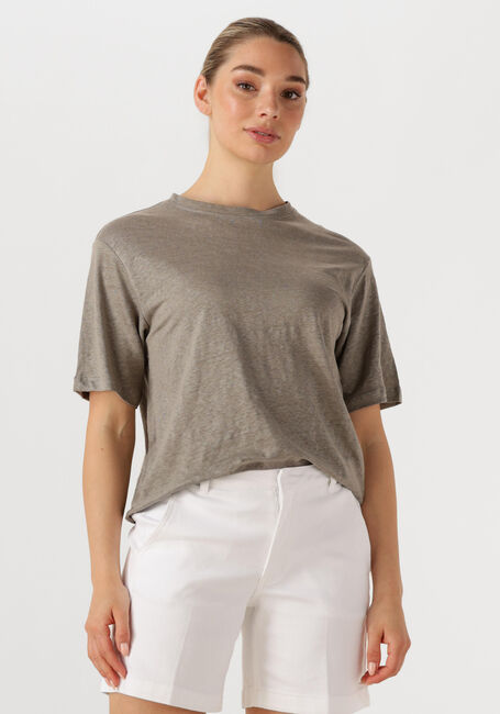 Hellgrau SELECTED FEMME T-shirt SLFVILJA LINEN SS TEE - large