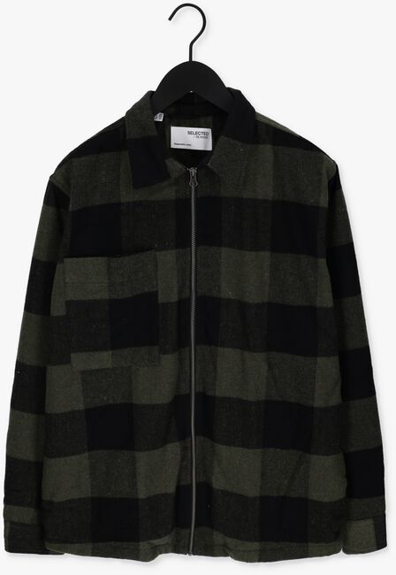Olive SELECTED HOMME Overshirt LOOSEDOLLER OVERSHIRT LS W - large