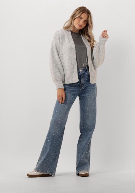 Weiße SUMMUM Strickjacke PUFF SLEEVE CARDIGAN COZY MELANGE KNIT - large