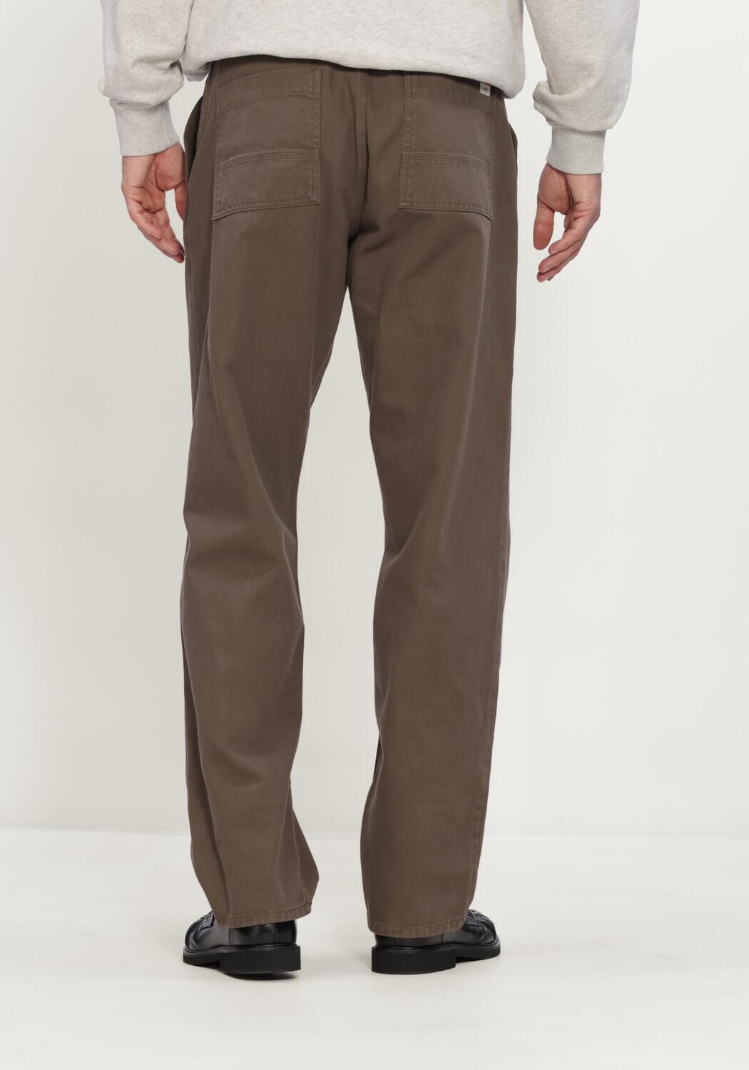 Braune FOR&Eacute;T Chino CLAY TWILL PANTS - large