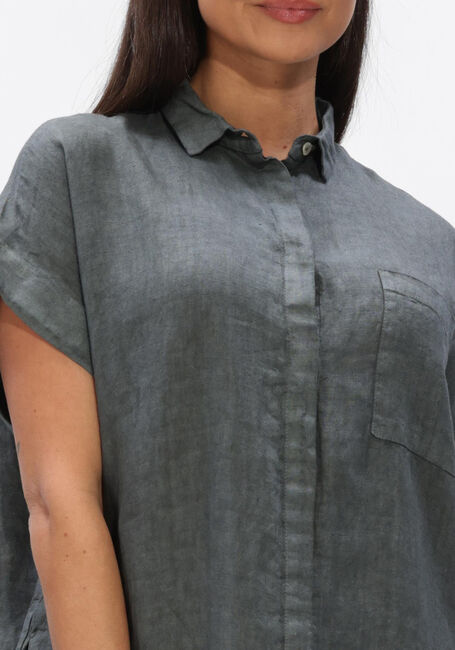 Dunkelgr&uuml;n BY-BAR Minikleid HELLA LINEN DRESS - large