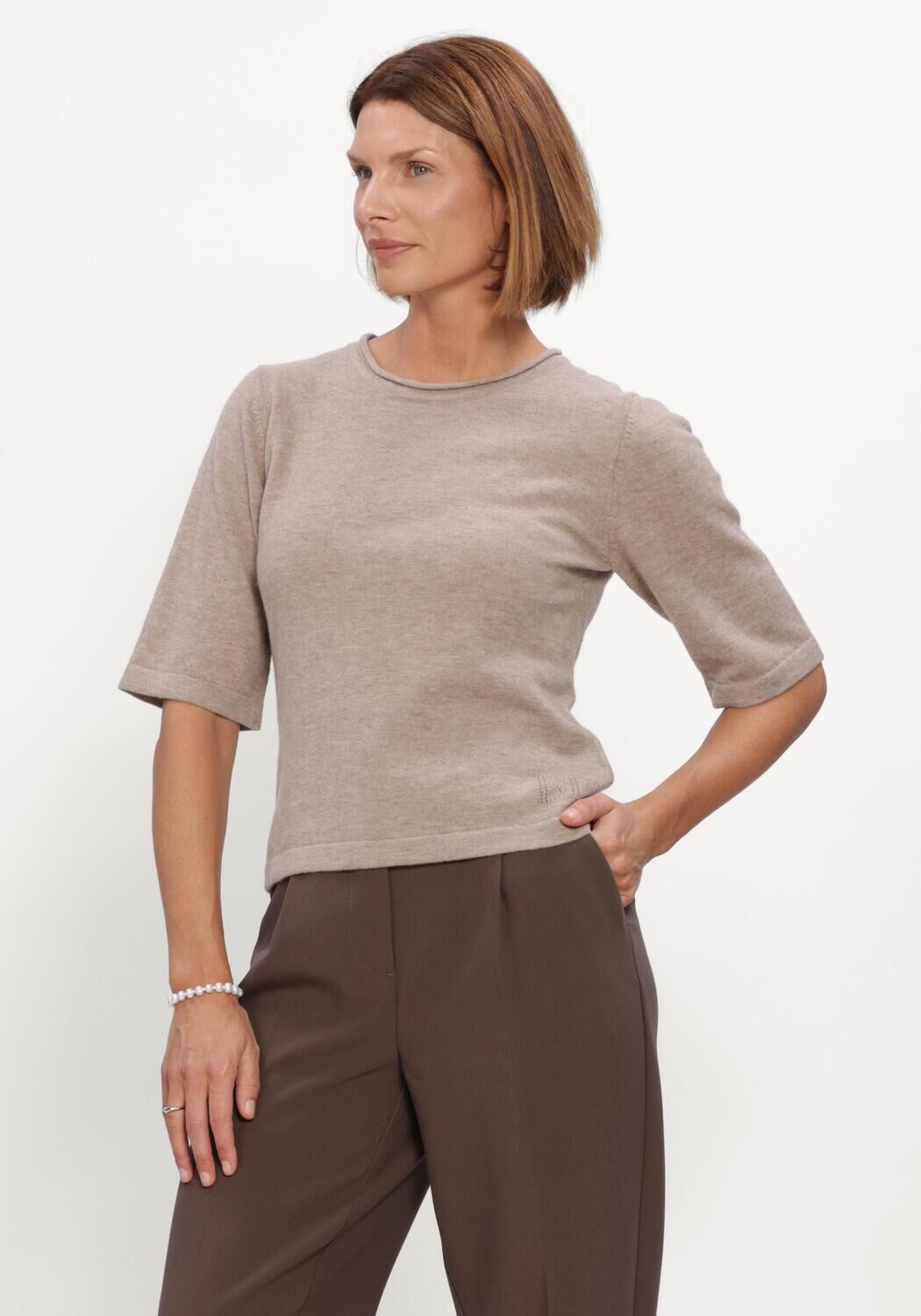 Sand BRUUNS BAZAAR Pullover & Cardigans CHALINABBANDRA KNIT - large