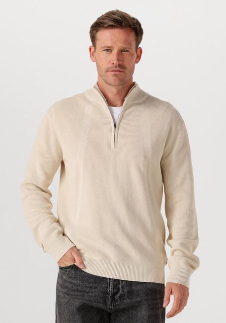 Beige G-STAR RAW Pullover STRUCTURE HALF ZIP KNIT - large