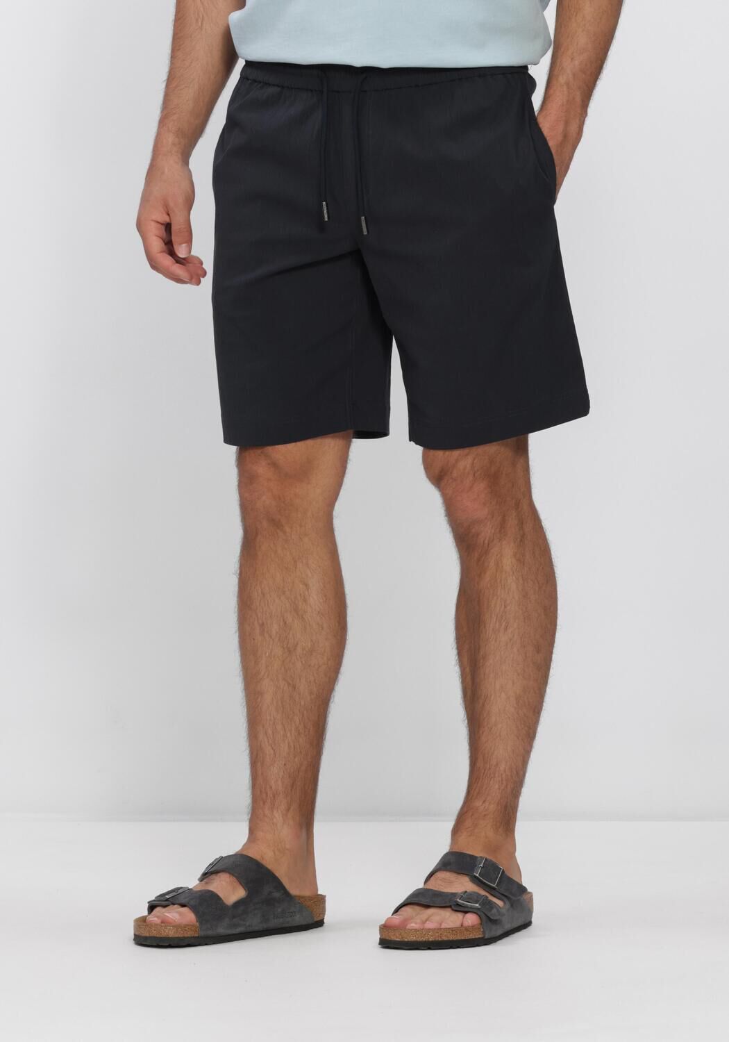 Dunkelblau JC RAGS Kurze Hose SHORT ANDY WRINKLE - large