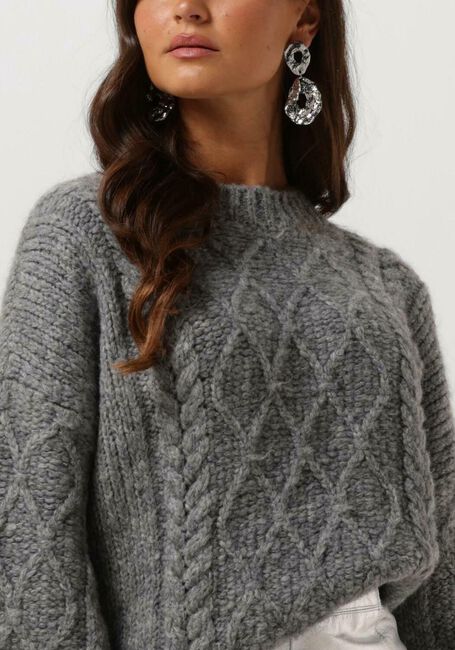 Graue SECOND FEMALE Pullover DIA KNIT O-NECK - large