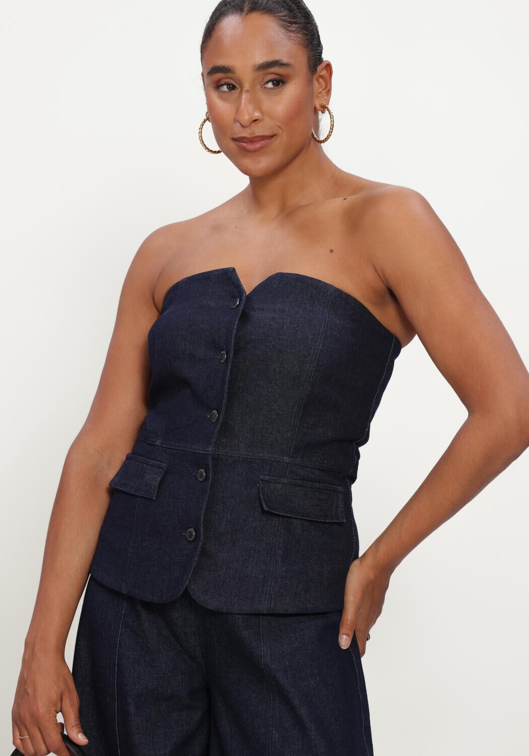 Dunkelblau COPENHAGEN MUSE Top CMANNAIS-CORSAGE - large