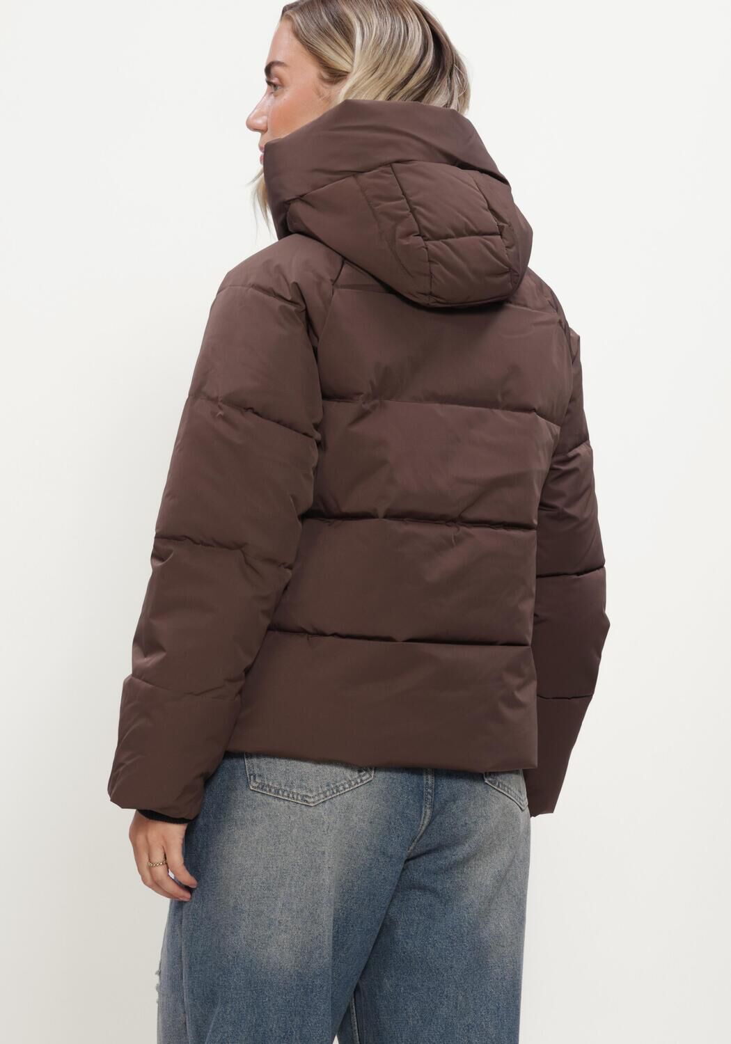 Braune MSCH COPENHAGEN Wattierte Jack MSCHPAVINARIA SHORT JACKET - large