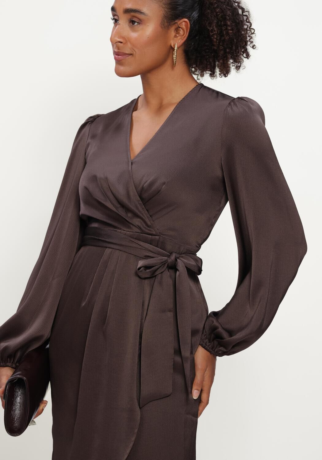 Braune LINA LOCCHI Midikleid LL-BEA - large