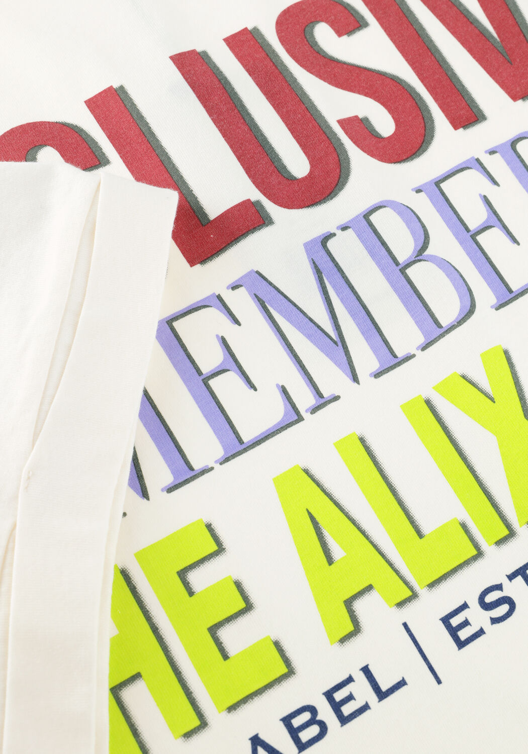 Ecru ALIX THE LABEL T-shirt LADIES KNITTED ALIX CLUB T-SHIRT - large