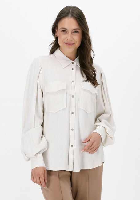 Beige Y.A.S. Blusen YASVIGGI LS SHIRT - large