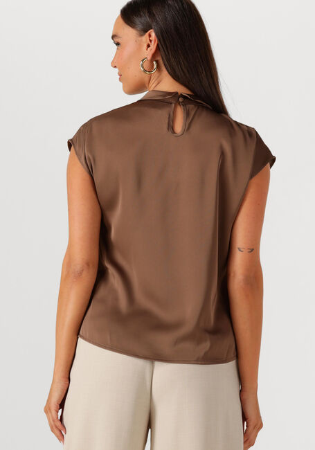 Braune NEO NOIR Blusen FLEUR DRAPY SATIN BLOUSE - large