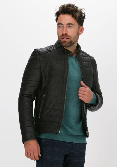 Braune GOOSECRAFT Lederjack GC KNIGHT BIKER - large