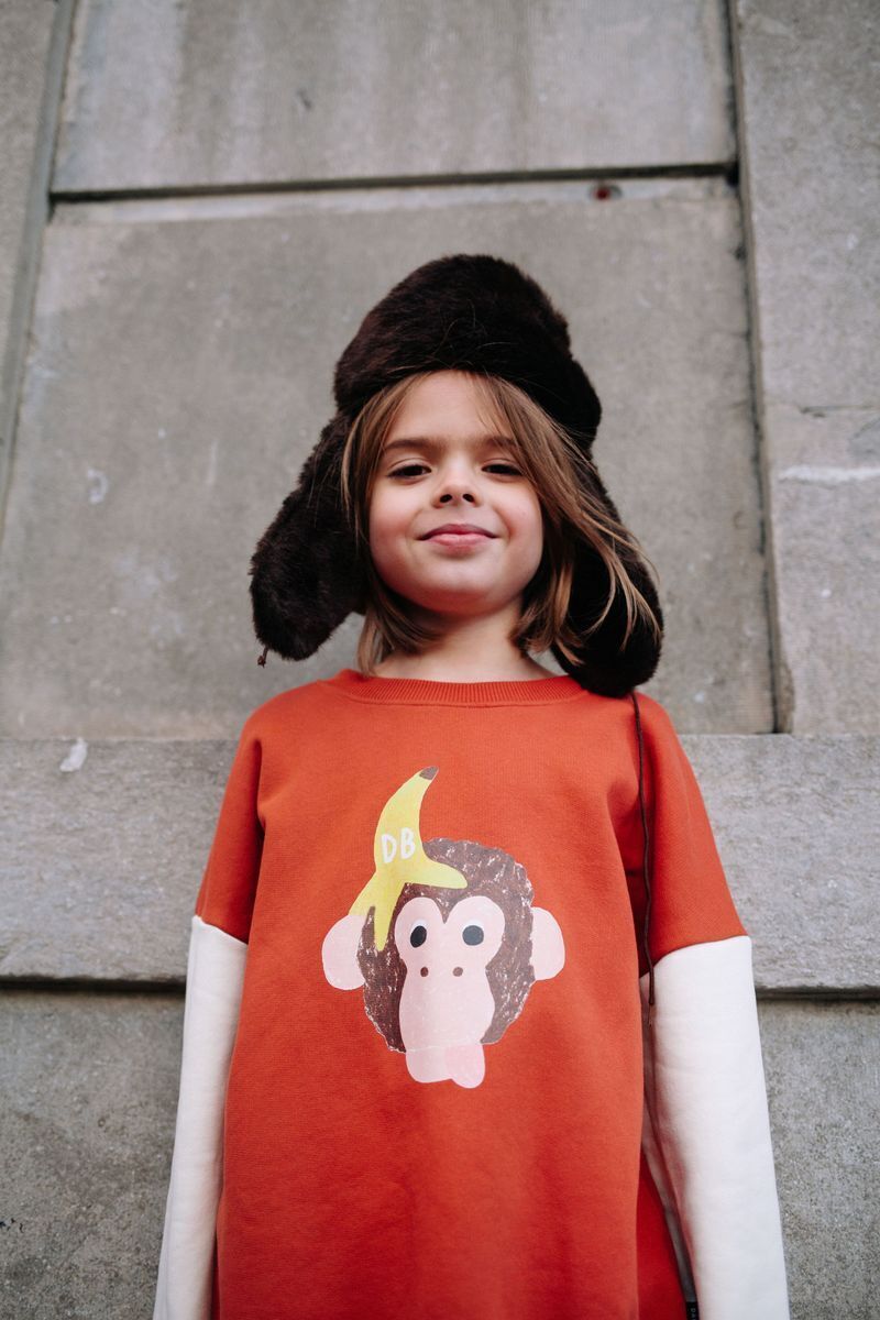 Braune DAILY BRAT Pullover FUNKY KONG SWEATER - large