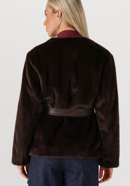 Braune VANESSA BRUNO Fake-Fur-Jack FABU BLOUSON ML - large