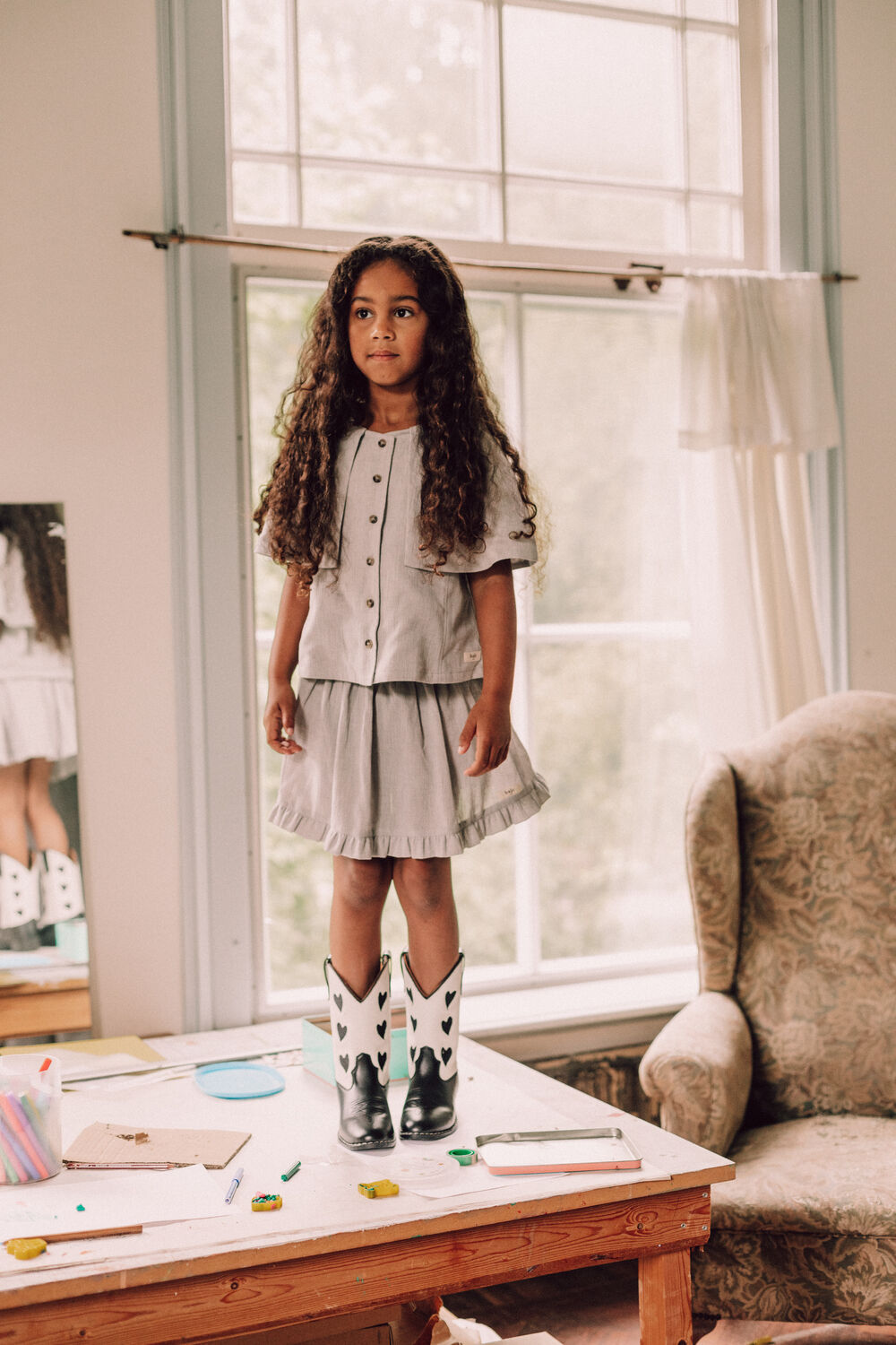 Graue BAJE STUDIO Blusen LISS - large