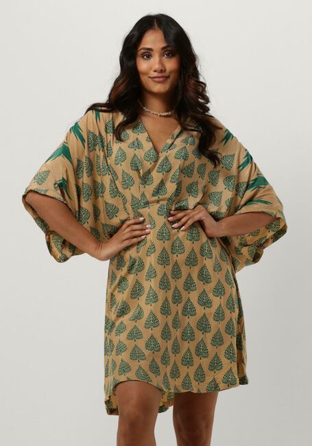 Beige SISSEL EDELBO Midikleid RODRIGO SHORT CAFTAN DRESS - large