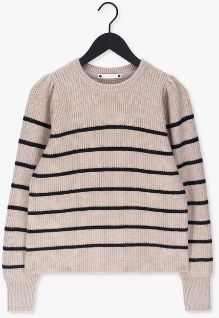 Sand CO'COUTURE Pullover ROW STRIPE PUFF KNIT - large
