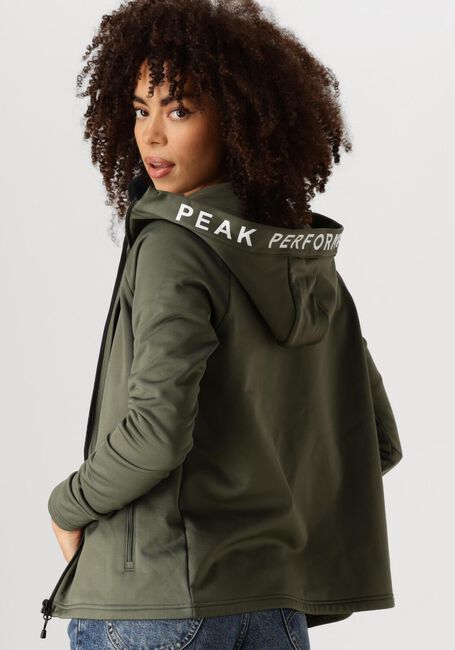 Grüne PEAK PERFORMANCE Strickjacke W RIDER ZIP HOOD - large
