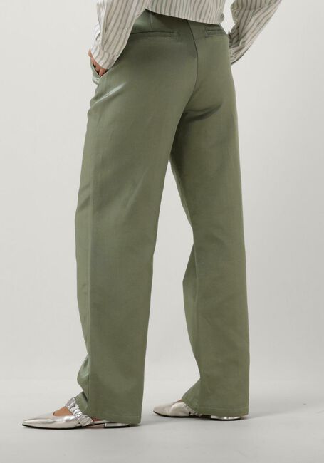 Grüne COLOURFUL REBEL Hose WENDE SATIN PINTUCK LOW PANTS - large