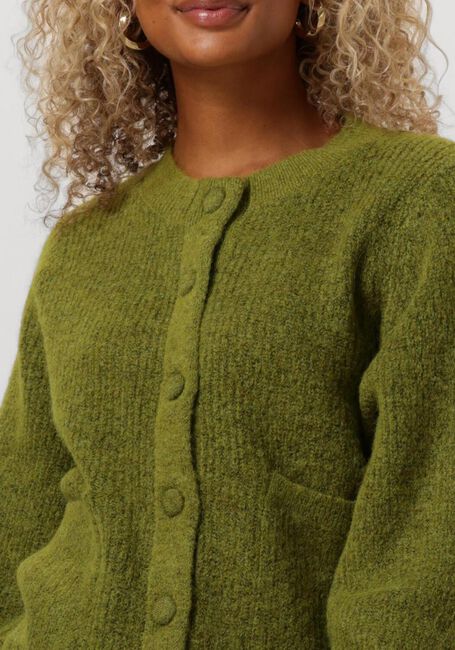 Grüne SELECTED FEMME Strickjacke SLFSIA RAS LS KNIT POCKET - large