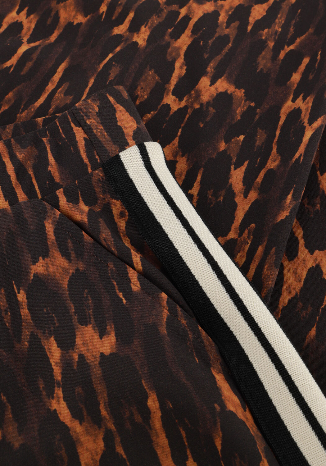 Braune STUDIO ANNELOES Weite Hose TRAINER ANIMAL TAPE TROUSERS - large