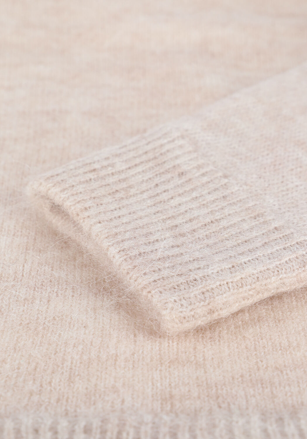 Beige SELECTED WOMEN Pullover LULU LS KNIT V-NECK B - large