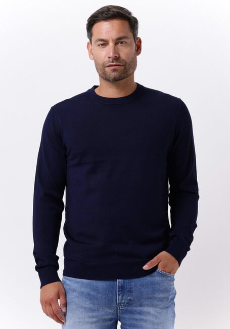Dunkelblau SELECTED HOMME Pullover TOWN MERINO COOLMAX KNIW CREW B - large