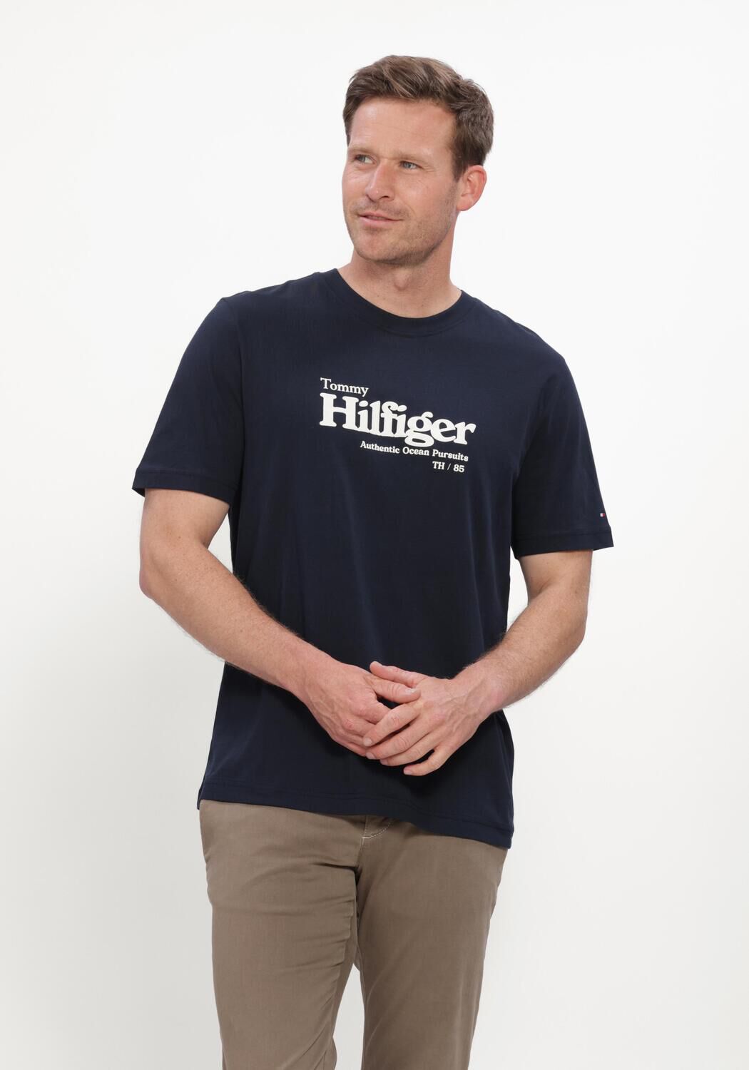 Dunkelblau TOMMY HILFIGER T-shirt NAUTICAL CHEST GRAPHIC REG TEE - large