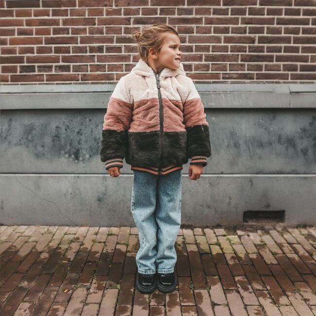 Mehrfarbige/Bunte YOUR WISHES Fake-Fur-Jack OTILA REVERSIBLE JACKET - large