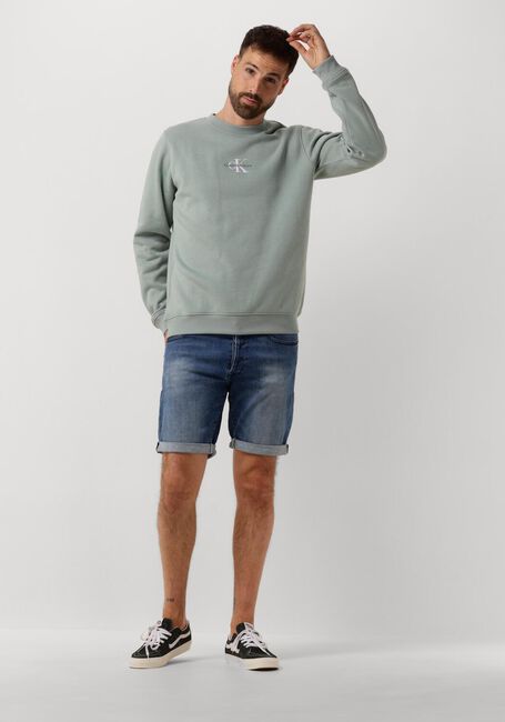 Graue CALVIN KLEIN Pullover MONOLOGO CREW NECK - large