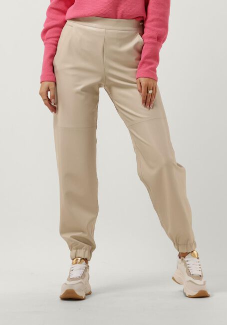 Beige VANILIA Hose FAUX LEATHER SIDE ZIP - large