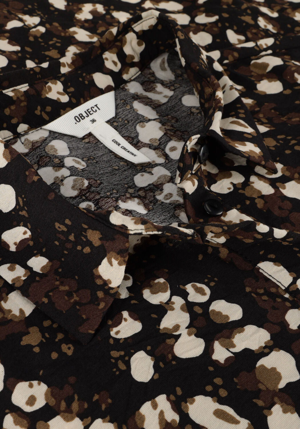 Schwarze OBJECT Midikleid OBJLEONORA L/S SHIRT DRESS NOOS - large