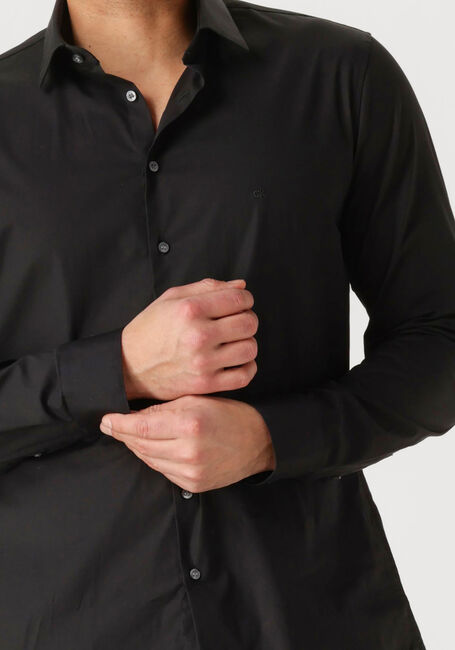 Schwarze CALVIN KLEIN Klassisches Oberhemd POPLIN STRETCH SLIM SHIRT - large