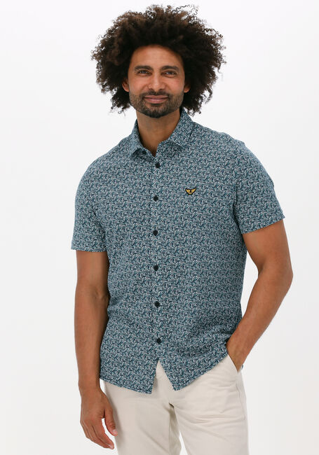Dunkelblau PME LEGEND Casual-Oberhemd SHORT SLEEVE SHIRT PRINT ON PIQUE JERSEY - large
