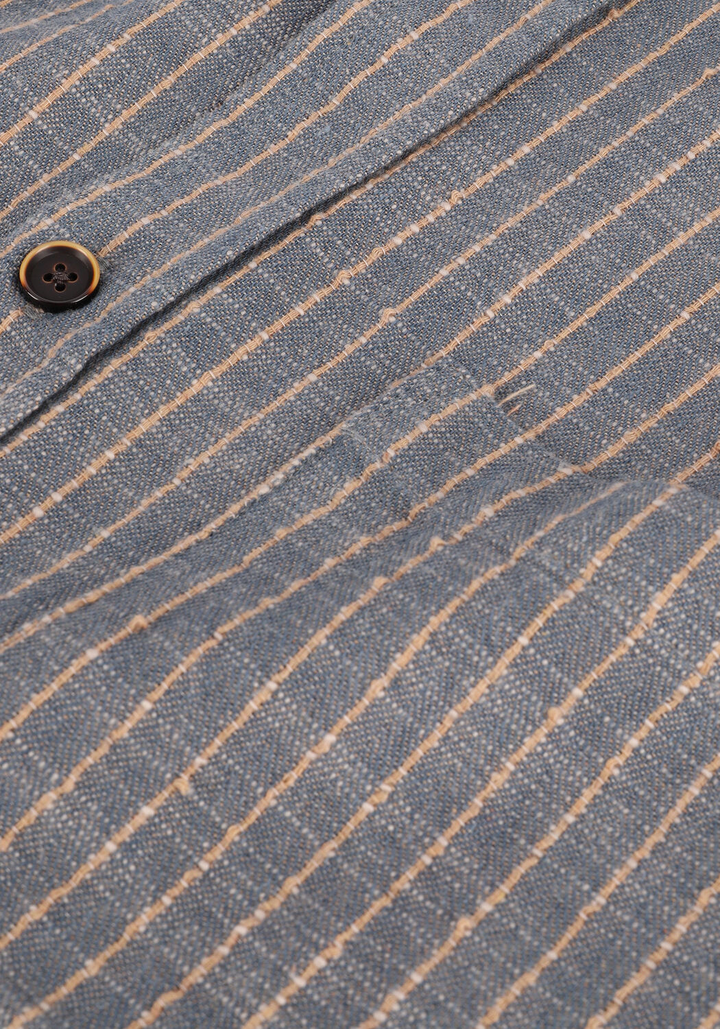 Blaue ANERKJENDT Casual-Oberhemd AKKONRAD SLUB STRIPE SHIRT - large