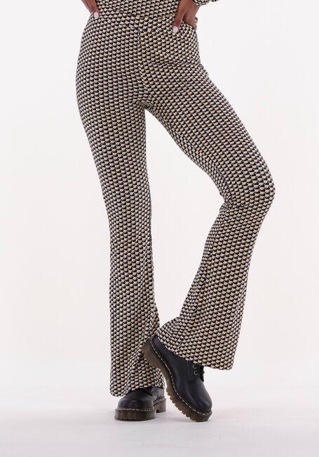 Gelbe COLOURFUL REBEL Schlaghose RETRO GEO PEACHED FLARE - large