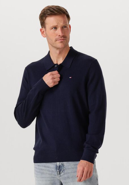 Dunkelblau TOMMY HILFIGER Pullover PIMA ORG CTN CASHMERE LS POLO - large