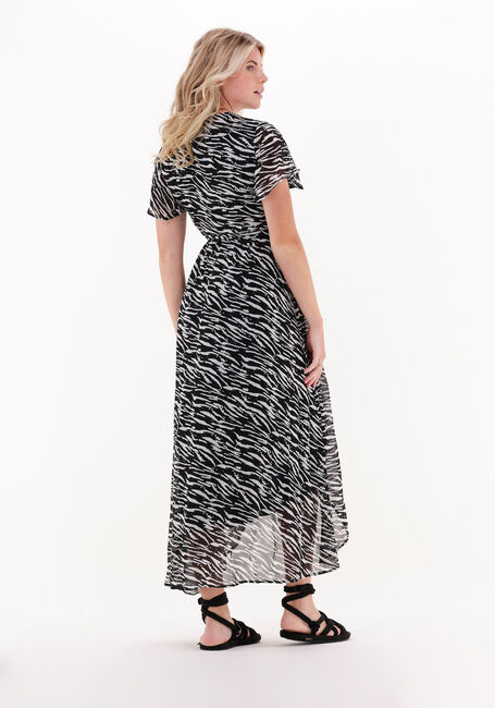 Schwarze COLOURFUL REBEL Maxikleid FELIN ZEBRA MAXI WRAP DRESS - large