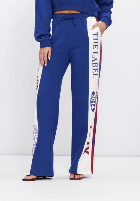 Blaue ALIX THE LABEL Jogginghose LADIES KNITTED LOGO TAPE PANTS - large