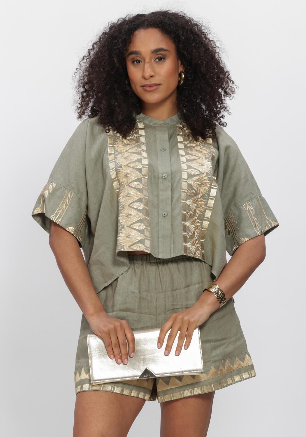 Gr&uuml;ne GREEK ARCHAIC KORI Blusen S26K-2075047 - large