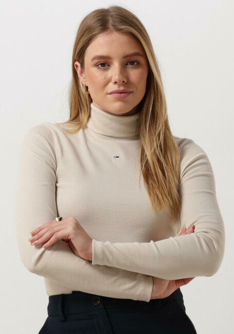Beige TOMMY JEANS Rollkragenpullover TJW ESSENTIAL RIB TURTLENECK - large