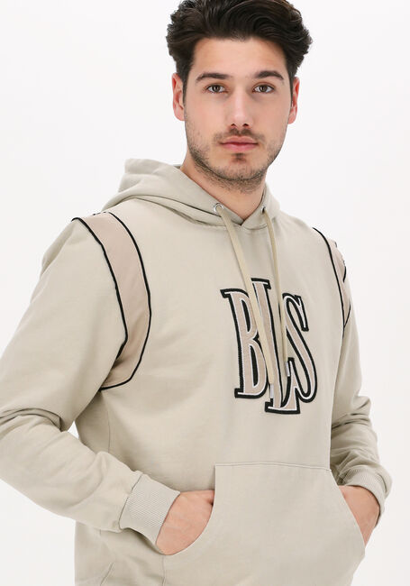 Sand BLS HAFNIA Sweatshirt OG OUTLINE LOGO HOODIE - large