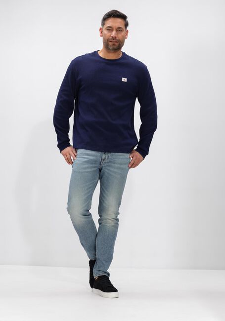 Dunkelblau CALVIN KLEIN Pullover LS WAFFLE BADGE CREWNK TEE - large