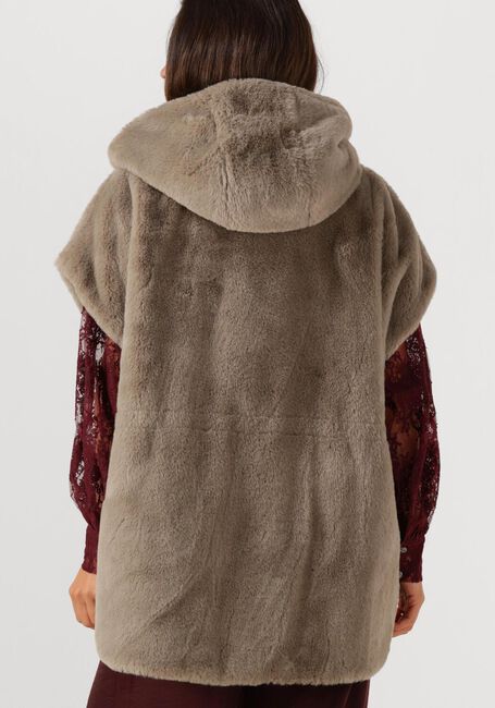 Taupe BEAUMONT Fake-Fur-Jack KORI BODYWARMER - large