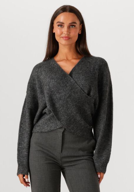 Dunkelgrau MSCH COPENHAGEN Pullover MSCHZINELLE HOPE WRAP PULLOVER - large
