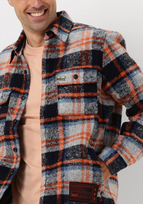 Mehrfarbige/Bunte SCOTCH & SODA Casual-Oberhemd RELAXED FIT YARN-DYED FLEECE OVERSHIRT - large