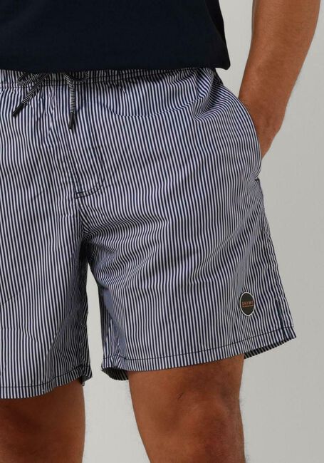 Dunkelblau SHIWI Badehosen MEN SWIMSHORT SKINNY STRIPE - large