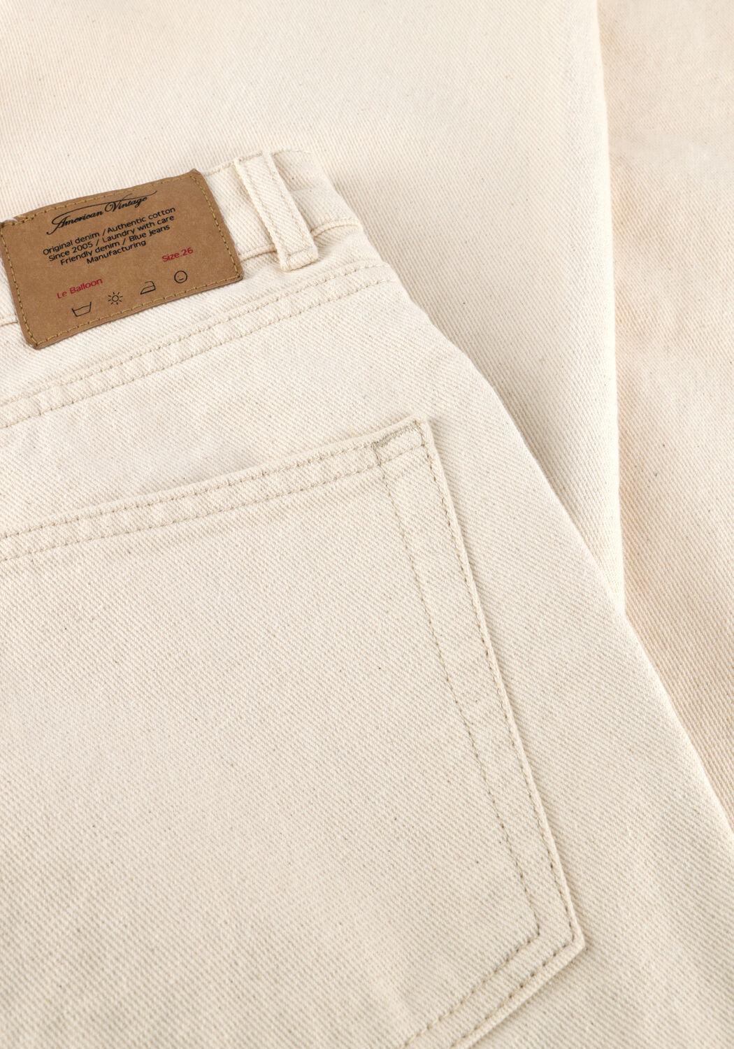 Ecru AMERICAN VINTAGE Hosen SNOPDOG - large