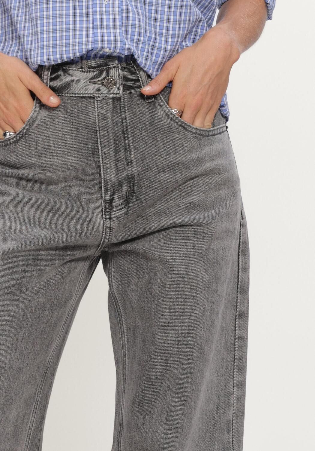 Graue HAUTE L'AMITI&Eacute; Barrel jeans FLIP BARREL GREY TALL JEANS - large